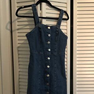 Overall Denim midi dress
